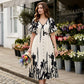 🔥2026 HOT STYLE💥 70% OFF NOW! 🎁 Soft Botanical Print V-Neck Midi Dress – Elegant, Lightweight & Versatile for Any Occasion 🌸