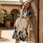 🔥2026 HOT STYLE💥 70% OFF NOW! 🎁 Soft Botanical Print V-Neck Midi Dress – Elegant, Lightweight & Versatile for Any Occasion 🌸