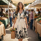 🔥2026 HOT STYLE💥 70% OFF NOW! 🎁 Soft Botanical Print V-Neck Midi Dress – Elegant, Lightweight & Versatile for Any Occasion 🌸
