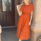 🌷Early Summer Sale-70% Off🌸2026 Summer Casual Floral Print Short Flutter Sleeve Crew Neck Smocked High Waist Flowy Maxi Dress