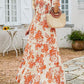 🌷Early Summer Sale-70% Off🌸2026 Summer Casual Floral Print Short Flutter Sleeve Crew Neck Smocked High Waist Flowy Maxi Dress