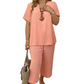 New Arrival 70% OFF🌟Short Sleeve Top & Wide Leg Pants Set🎀Fashion Two-Piece