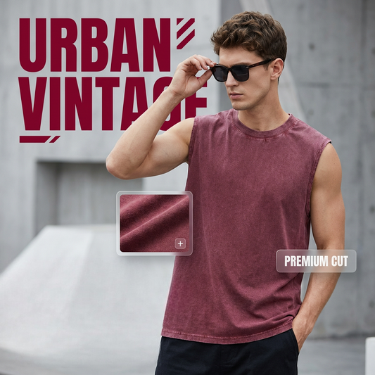 Men's Vintage Wash Sleeveless Tank Top
