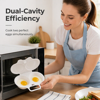 🔥🥳2026 HOT SALE🥳💞50K+ SOLD! 🥗🎁 50% OFF! Microwave Egg Poacher🥚 – From £4.99! Dual‑cavity, non‑stick & easy clean. Healthier than frying – stock up & save! 🏠✅