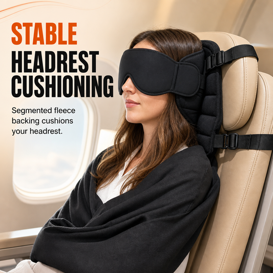 🔥Black Friday -50% Off 🚀Integrated Memory Foam Travel Pillow and 3D Blackout Sleep Eye Mask Set for Travel Neck Support
