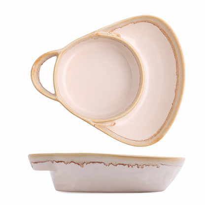 🎉This Week's Special Sales - 60% OFF✨Retro Ceramic Divided Baking Dish with Single Handle