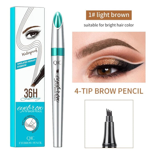 🔥GROTE VERKOOP 🔥3D waterdichte microblading wenkbrauwpen 4 vorktip tattoo-potlood