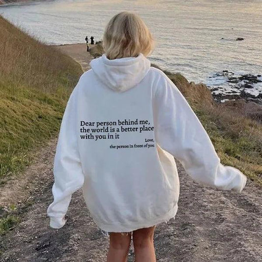 ✨'Dear Person Behind Me' ✨Oversizes Hoodie - dressowy