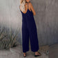Loose Sleeveless Strap Stretchy Jumpsuit - dressowy