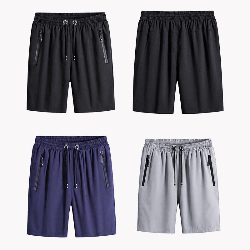 Men's Plus Size Ice Silk Stretch Shorts - dressowy