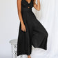 V Neck Cutout High-Waist Jumpsuits - dressowy