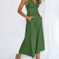 V Neck Cutout High-Waist Jumpsuits - dressowy