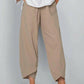 Vintage Asymmetrical Elastic Waist Pockets Pants - dressowy