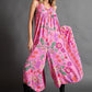 Vintage floral print loose sleeveless jumpsuit-FREE SHIPPING - dressowy