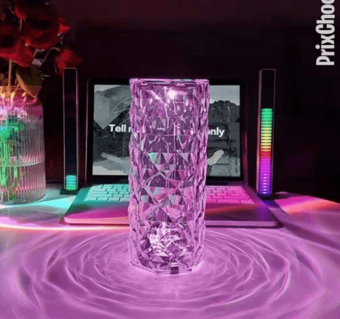 Wireless Rechargeable Crystal Magic Lamp / Key Control - dressowy