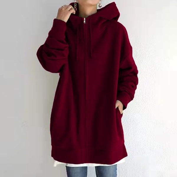 Women's Autumn/Winter Zipper Hooded Sweater - dressowy